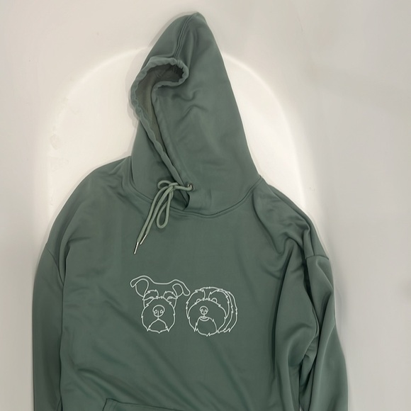 Sweater with dogs - NWOT size xxl green. No material label - Picture 2 of 6